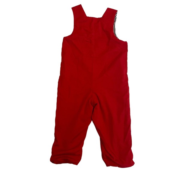 THE BAILEY BOYS RED BLUE GINGHAM REVERSIBLE LONG JOHN ROMPER 2T - Picture 5 of 12